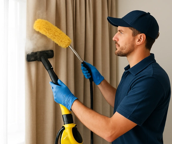 Trusted drapes cleaning technician Matty Curtain Cleaning pimpama QLD