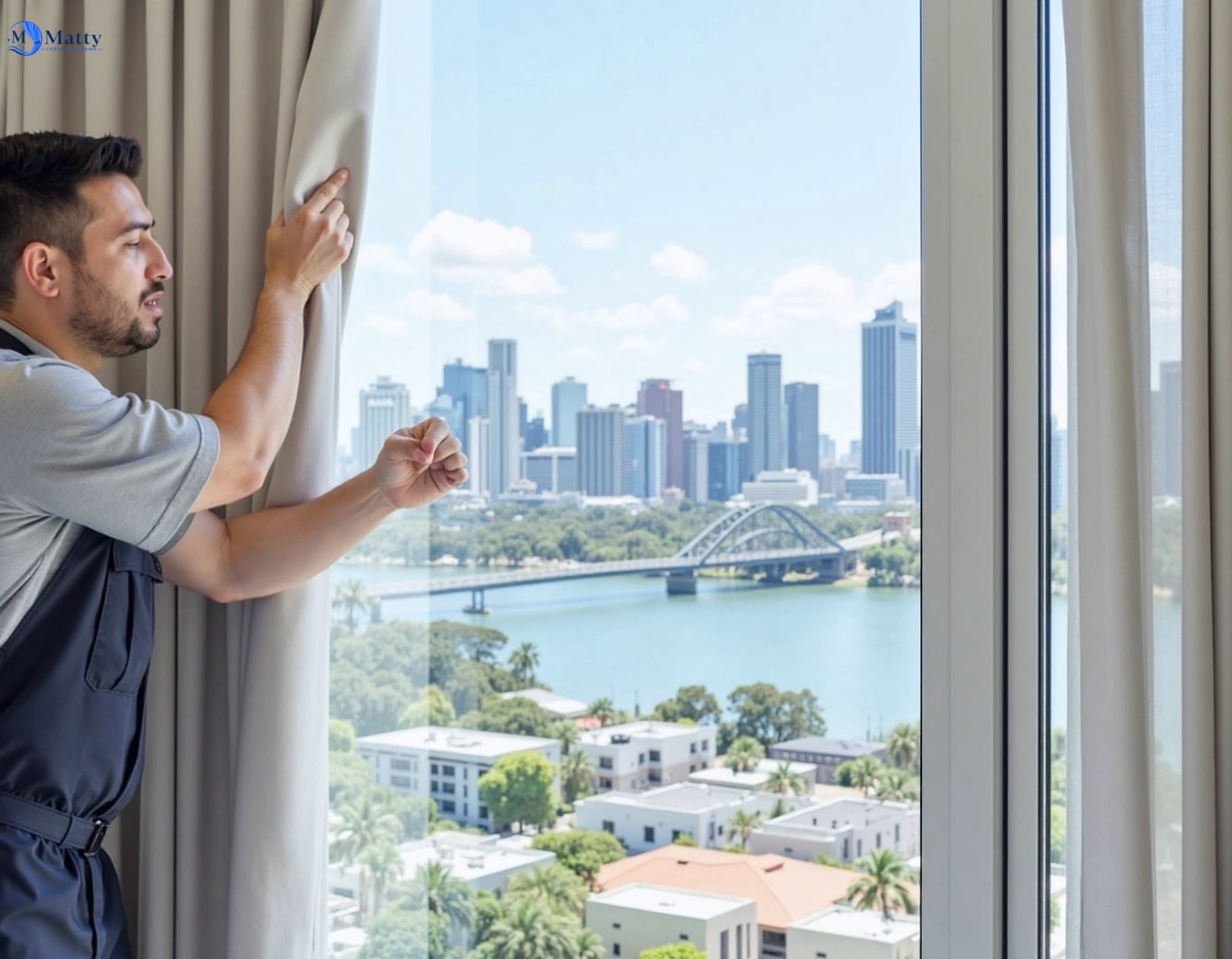 Professional curtain steam cleaning service pimpama QLD by Matty Curtain Cleaning